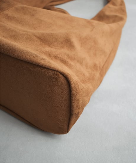 nh-bag2-02683 Fake Suede Tote Bag Camel Brown Black