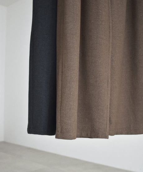 bottoms-02340 Relaxed Tuck Wide Pants 《2 Length Sizes》 Brown DarkGray