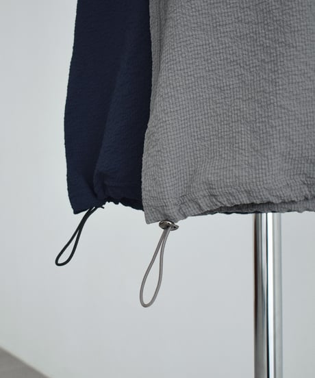 tops-02617U Seersucker Polo Tops White Charcoal Navy