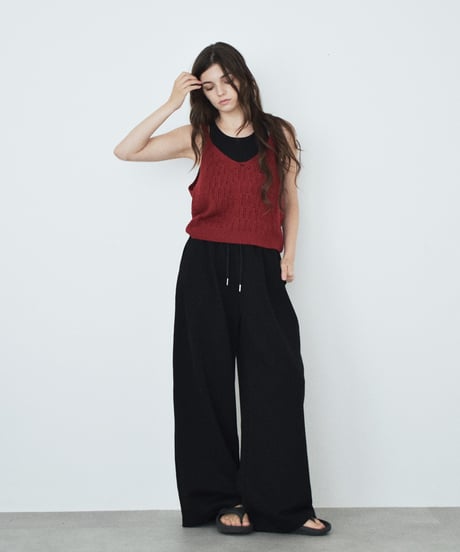 nh-knit-02386    Knit Bustier    Red  Off-White  Gray Black