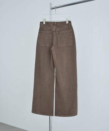 bottoms-02333 Loose Denim Pants Brown