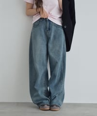 bottoms-02297　Loose Denim Pants