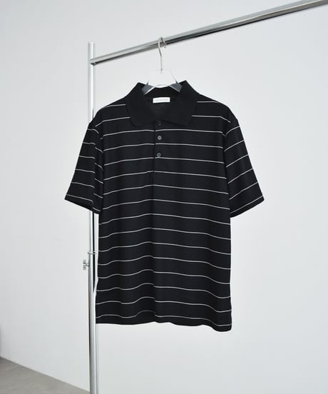 nh-tops-02624 Border Polo Top Black