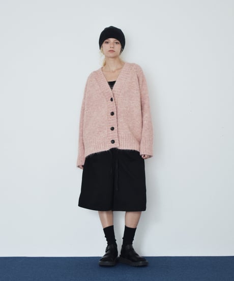 knit-02397 Over Knit Cardigan Pink Brown Blue Gray