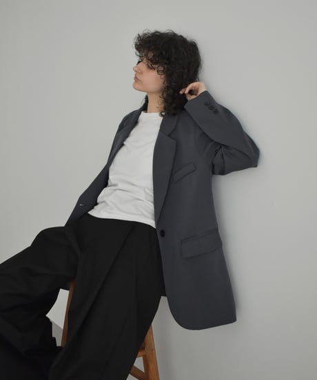 jacket-02020　Oversized Tailored Jacket　Gray