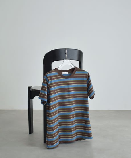 nh-tops-02615 Multi-Stripe T-Shirt Brown × Blue