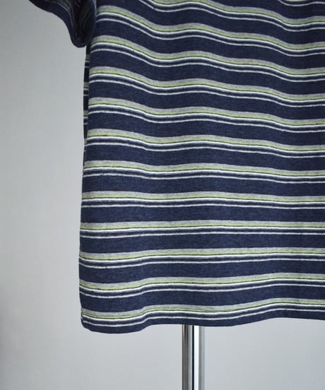 nh-tops-02628　 Multi-Stripe Loose T-Shirt　 Navy