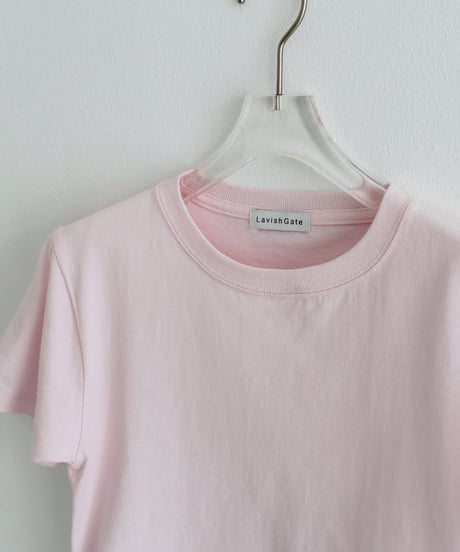 nh-tops-02462 　6.2 oz Cropped Compact Solid T-shirt White Gray Black Navy