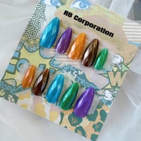 ✨ カラフルダイヤカットミラーネイル ✨