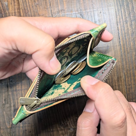 ROCADOシェルコードバングリーン　コンパクトウォレット