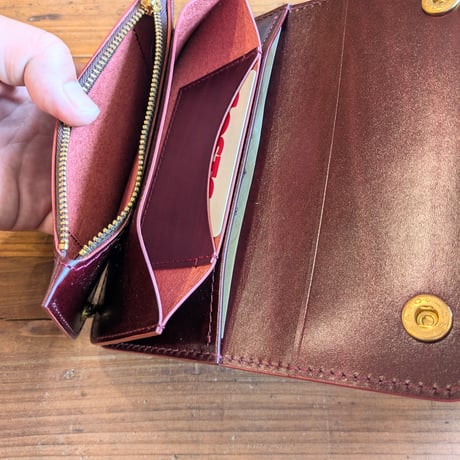 ルガトショルダーワイン  トラッカーウォレット  表革ロングタイプ