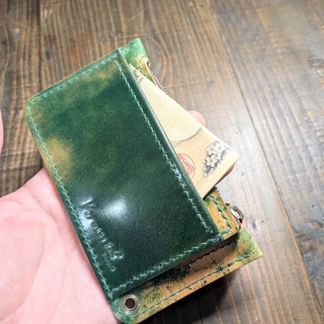 ROCADOシェルコードバングリーン　コンパクトウォレット