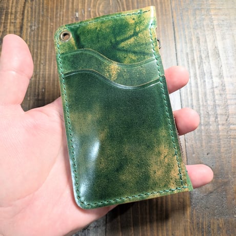 ROCADOシェルコードバングリーン　コンパクトウォレット