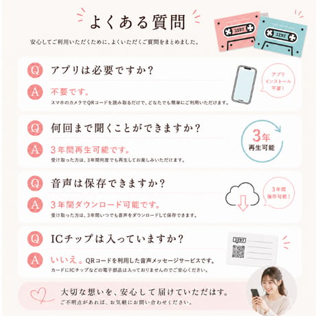 【声を録音＆再生できる】ボイスメッセージカード「コエタグ」