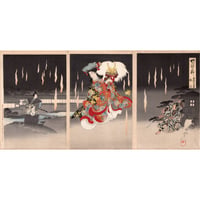 揚州周延「竹のひと節 本朝二十四孝狐火」明治30年【浮世絵】