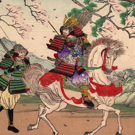 安達吟光「大日本史略図会 三十七・三十八」明治18年【浮世絵】