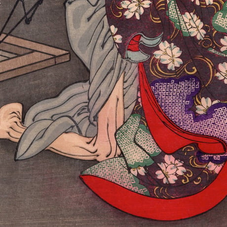 月岡芳年「清玄堕落之図」明治22年（1889）【浮世絵】