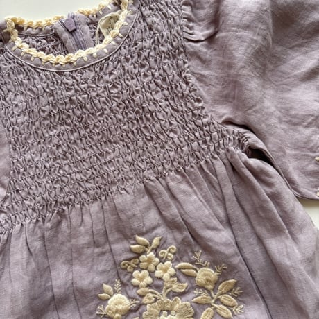 Apolina  BABY NOEMIE ROMPER - DUSKY LAVENDER