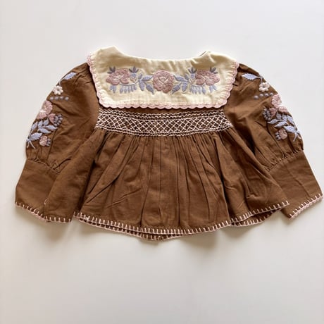 Apolina  LORA BLOUSE - CHOCOLATE