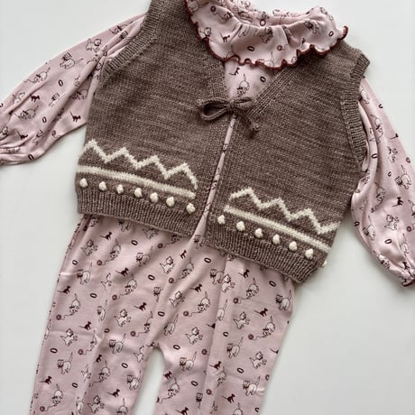 Misha & Puff   BABY PIERROT ONESIE - CANDYFLOSS CAT & MOUSE