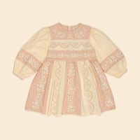 Apolina  WILMA DRESS - DRIED ROSE/CREAM