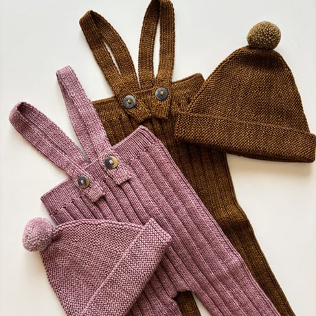Misha & Puff   BABY RIB LONGIES - NUTMEG
