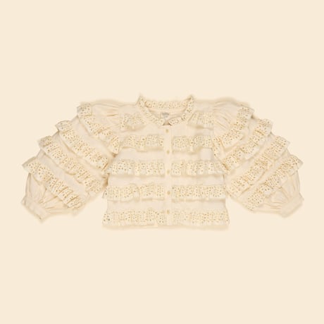 Apolina  FIRA LS BLOUSE - MILK-CREAM