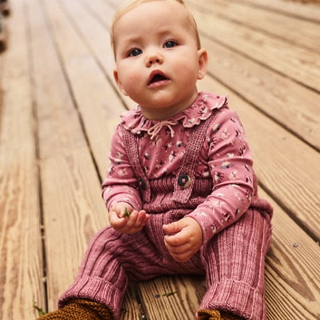 Misha & Puff   BABY RIB LONGIES - ANTIQUE ROSE