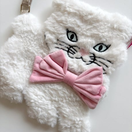 Rockahula Kids  Cute Kitten Fluffy Bag-WHITE