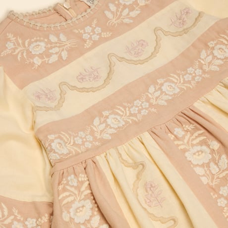 Apolina  WILMA DRESS - DRIED ROSE/CREAM