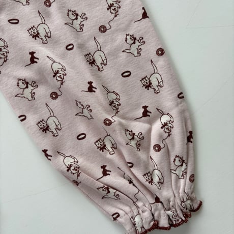 Misha & Puff   BABY PIERROT ONESIE - CANDYFLOSS CAT & MOUSE