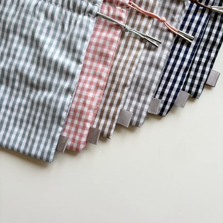 ドローイングバッグ gingham check Mサイズ/Mサイズ(shoulder)/Sサイズ/Miniサイズ/miniminiサイズ