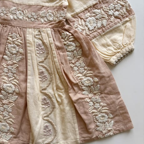 Apolina  WILMA DRESS - DRIED ROSE/CREAM