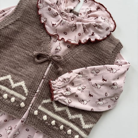 Misha & Puff   BABY PIERROT ONESIE - CANDYFLOSS CAT & MOUSE