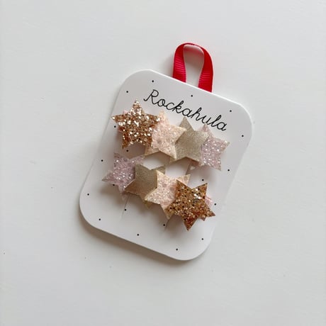 Rockahula Kids  Magical Shimmer Star Clips-PINK