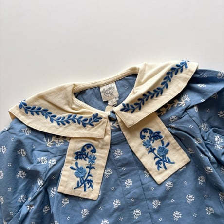 Apolina  MAGGIE SAILOR BLOUSE - MOUNTAIN CALICO BLUE