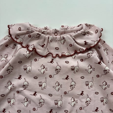 Misha & Puff   BABY PIERROT ONESIE - CANDYFLOSS CAT & MOUSE