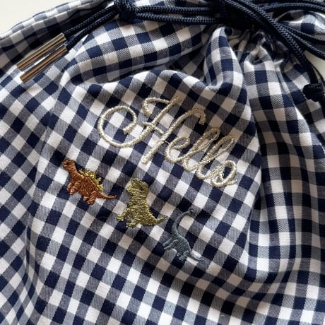 ドローイングバッグ gingham check Mサイズ/Mサイズ(shoulder)/Sサイズ/Miniサイズ/miniminiサイズ