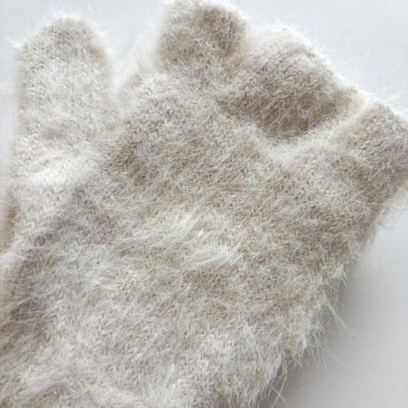 Rockahula Kids  Cute Kitten Fluffy Gloves 3-6 Years-WHITE