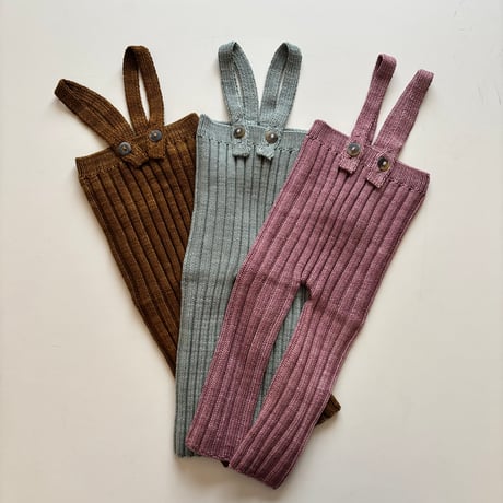 Misha & Puff   BABY RIB LONGIES - NUTMEG