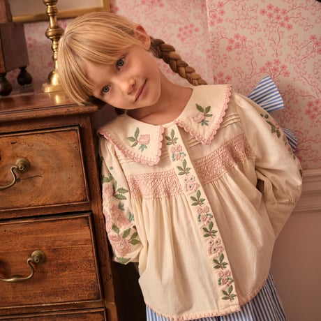 Apolina  LORA BLOUSE - MILK-CREAM