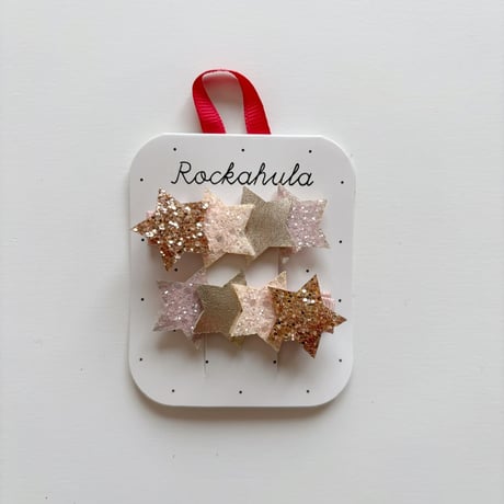 Rockahula Kids  Magical Shimmer Star Clips-PINK