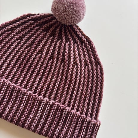Misha & Puff  STRATA GARTER HAT - ANTIQUE ROSE