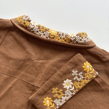 Apolina  ELVIN PULLOVER SHIRT - CHOCOLATE