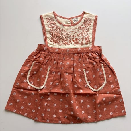 Apolina  BIBI HAND EMBROIDERED PINAFORE - MOUNTAIN CALICO JAM