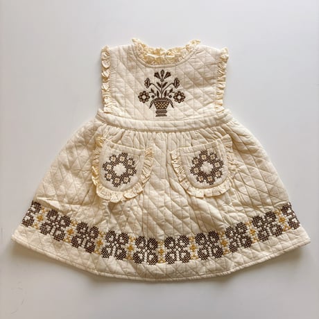 Apolina  IDA QUILTED DRESS - CREAM