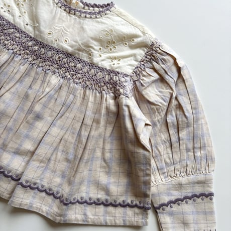 Apolina  DORA LS BLOUSE - CAMP CHECK