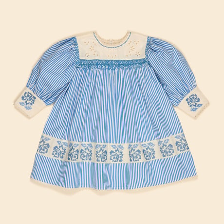 Apolina  DORA LS DRESS - LAKESIDE STRIPE