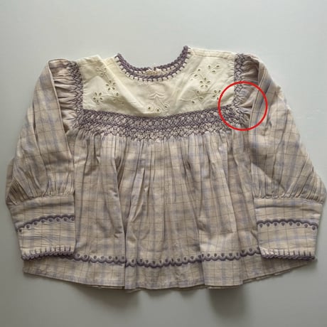 【不良箇所あり】Apolina  DORA LS BLOUSE - CAMP CHECK  5-7y