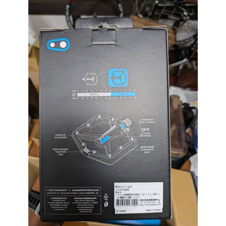 ペダル　CRANKBROTHERS　スタンプ　１　L　GEN　２　114MMX111MM ブラック